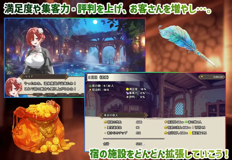 图片[4]-【电脑-经营RPG/幻想/纯爱】女冒险者聚集的情色旅馆（女冒険者の集うエッチな宿）-ACG游戏社